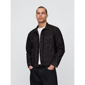 Gap Classic Black Denim Jean Jacket | Size M Tall